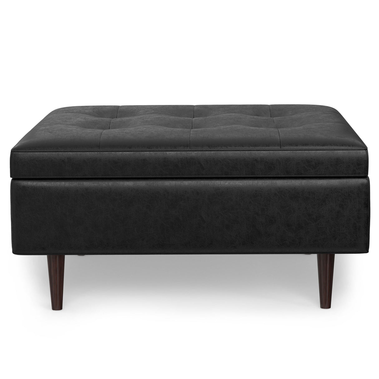 Shay - Large Square Coffee Table Storage Ottoman Mid-Century Style by Couch.com