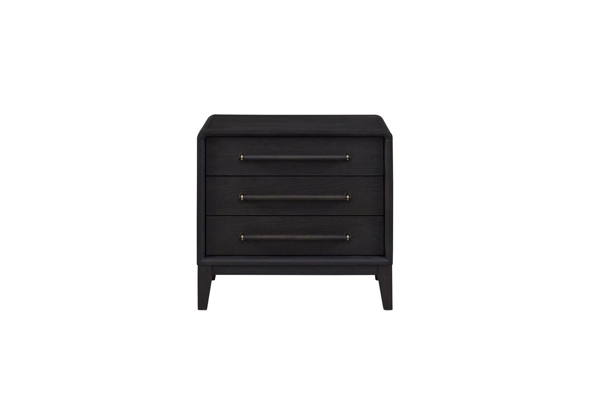 3 Drawer Nightstand With USB - Black by Couch.com