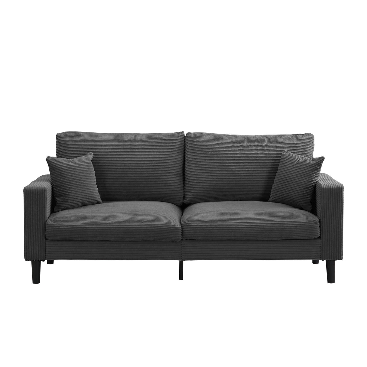 Modern Upholstered 3 Seat Sofa, High Resilience by Couch.com