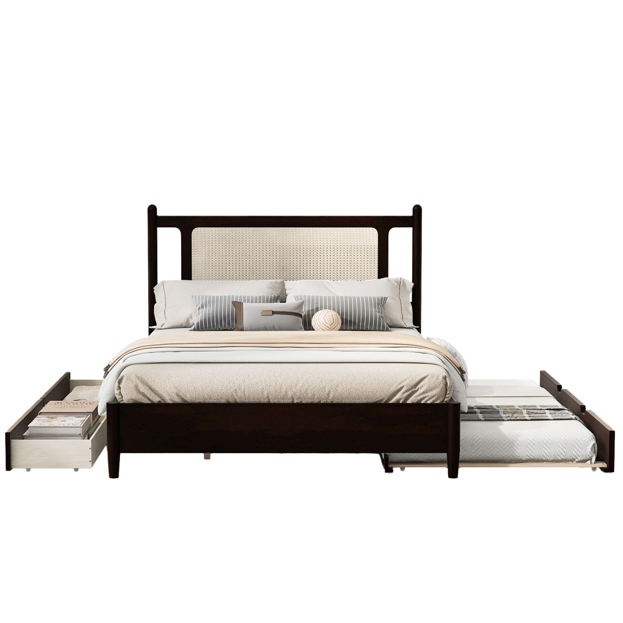 Platform Bed With 2 Big Drawers & Trundle by Couch.com