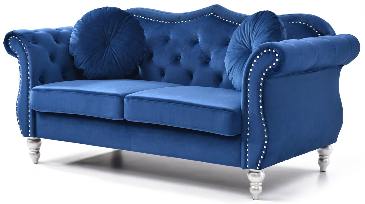 Stylish Flared Arm Loveseat by Couch.com