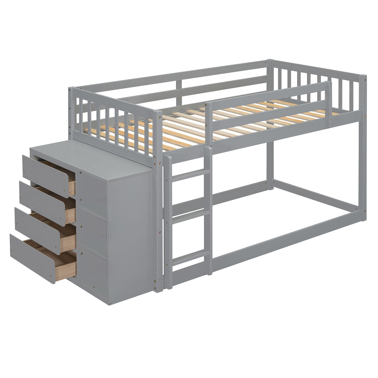 Bunk Bed With 4 Drawers And 3 Shelves by Couch.com