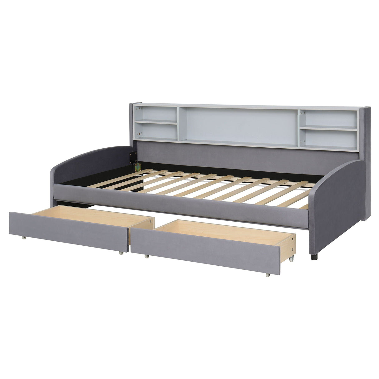 Luxurious Upholstered Platform Bed With Storage Drawers by Couch.com