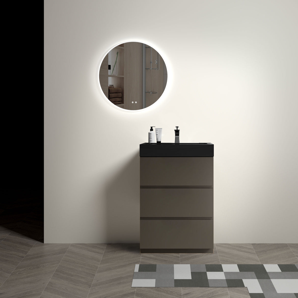 Alice - Bathroom Vanity With Sink, Large Storage Freestanding Bathroom Vanity For Modern Bathroom, One-Piece Sink Basin Without Drain And Faucet by Couch.com