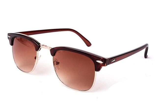 Luxury Popular Famous Retro Semi-Rimless Brand Designer Sunglasses For Women and Men Polarized Classic Oculos De Sol Gafas Retro EyeglassesWith UV400 Sunglasses