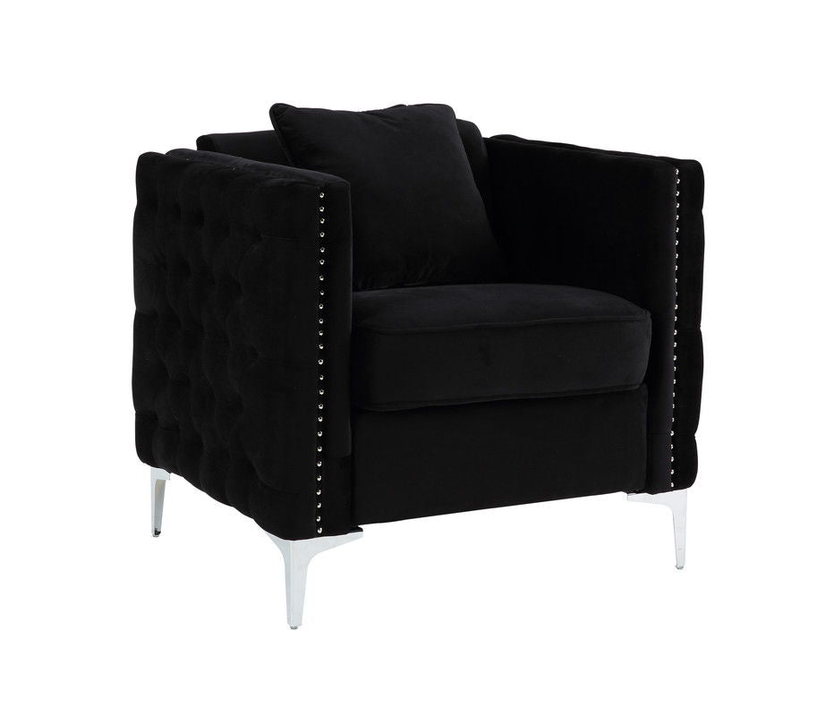 Bayberry - Velvet Chair With 1 Pillow by Couch.com