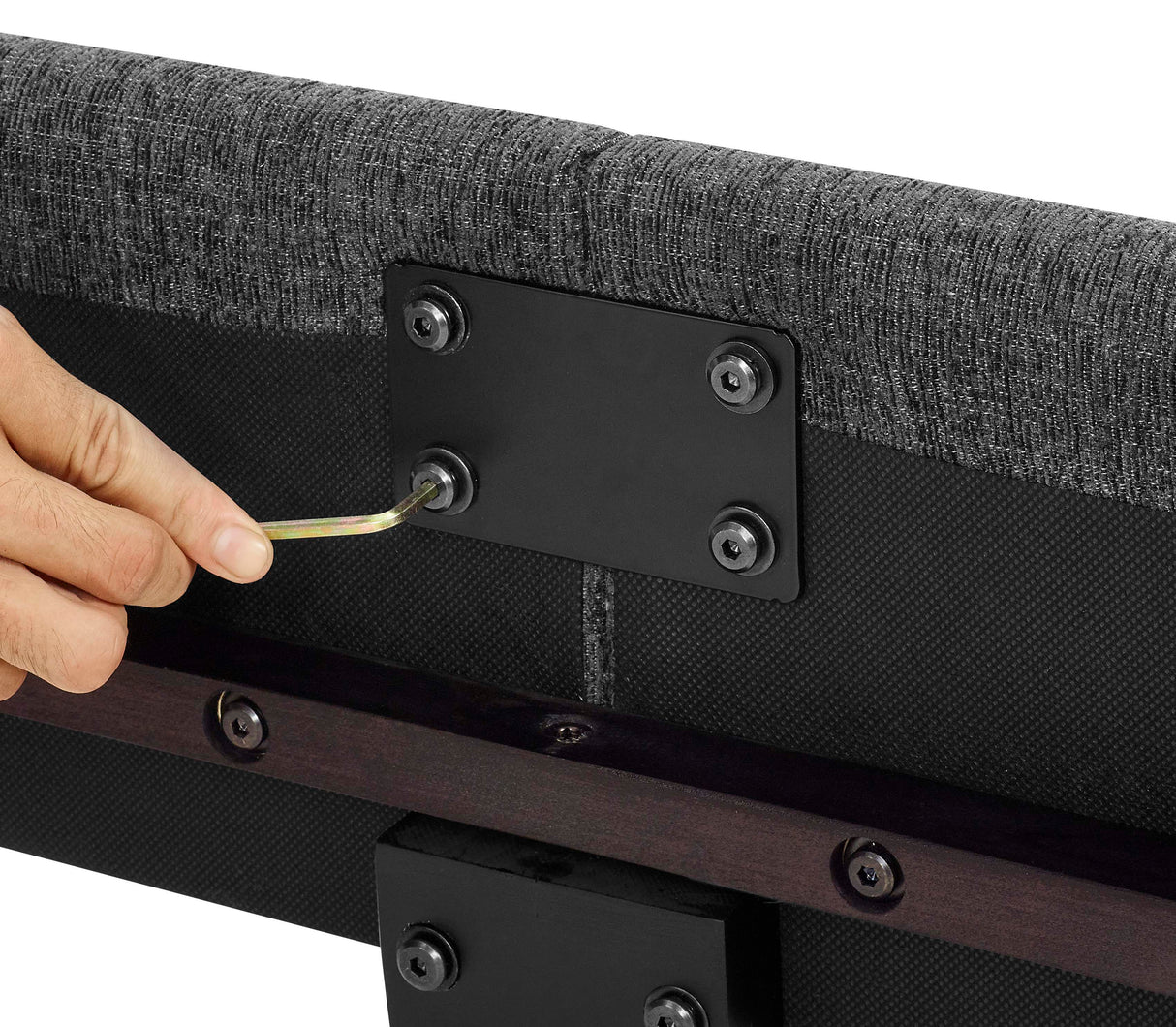 Boucle Upholstered Platform Bed by Couch.com