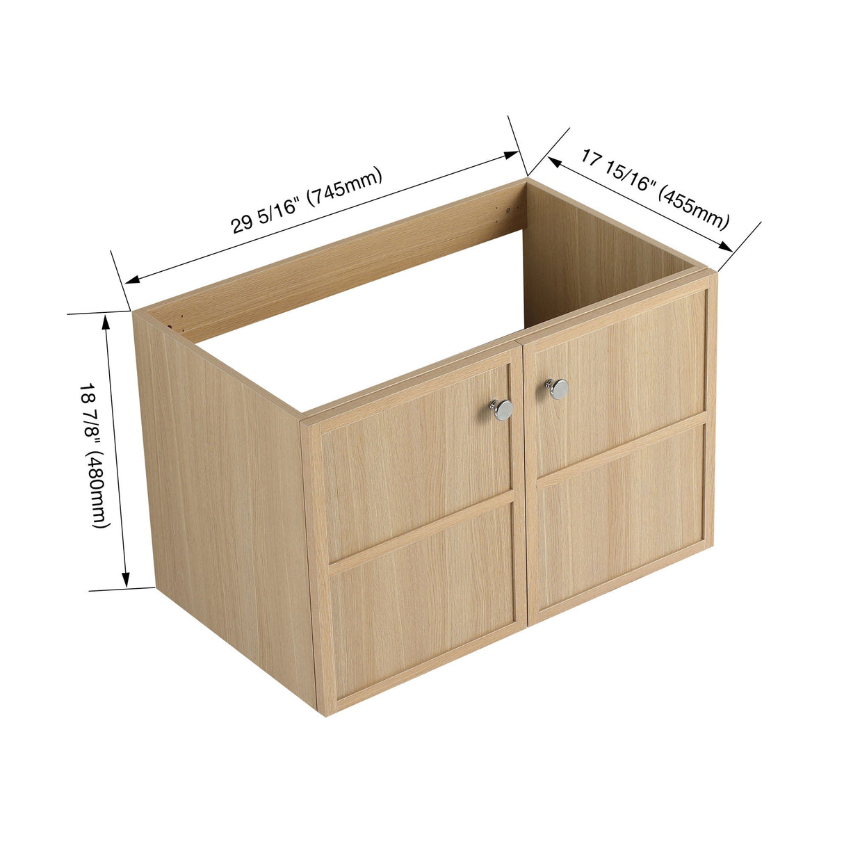 Modern Wall Mounted Bathroom Vanity With Soft Closing Doors by Couch.com