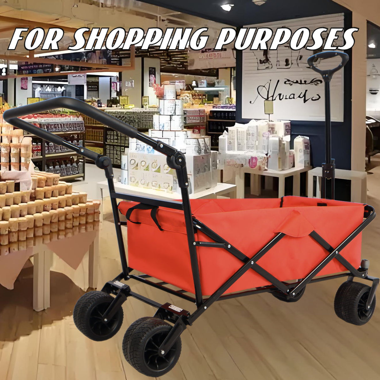 Utility Park Garden Cart Tool Customized Color Folding Camping Trolley Outdoor Picnic Beach Wagon by Couch.com