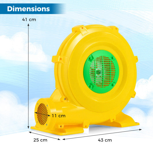 980W Bounce House Blower 1.31 HP Portable Air Pump Fan with Handle and Ground Stakes
