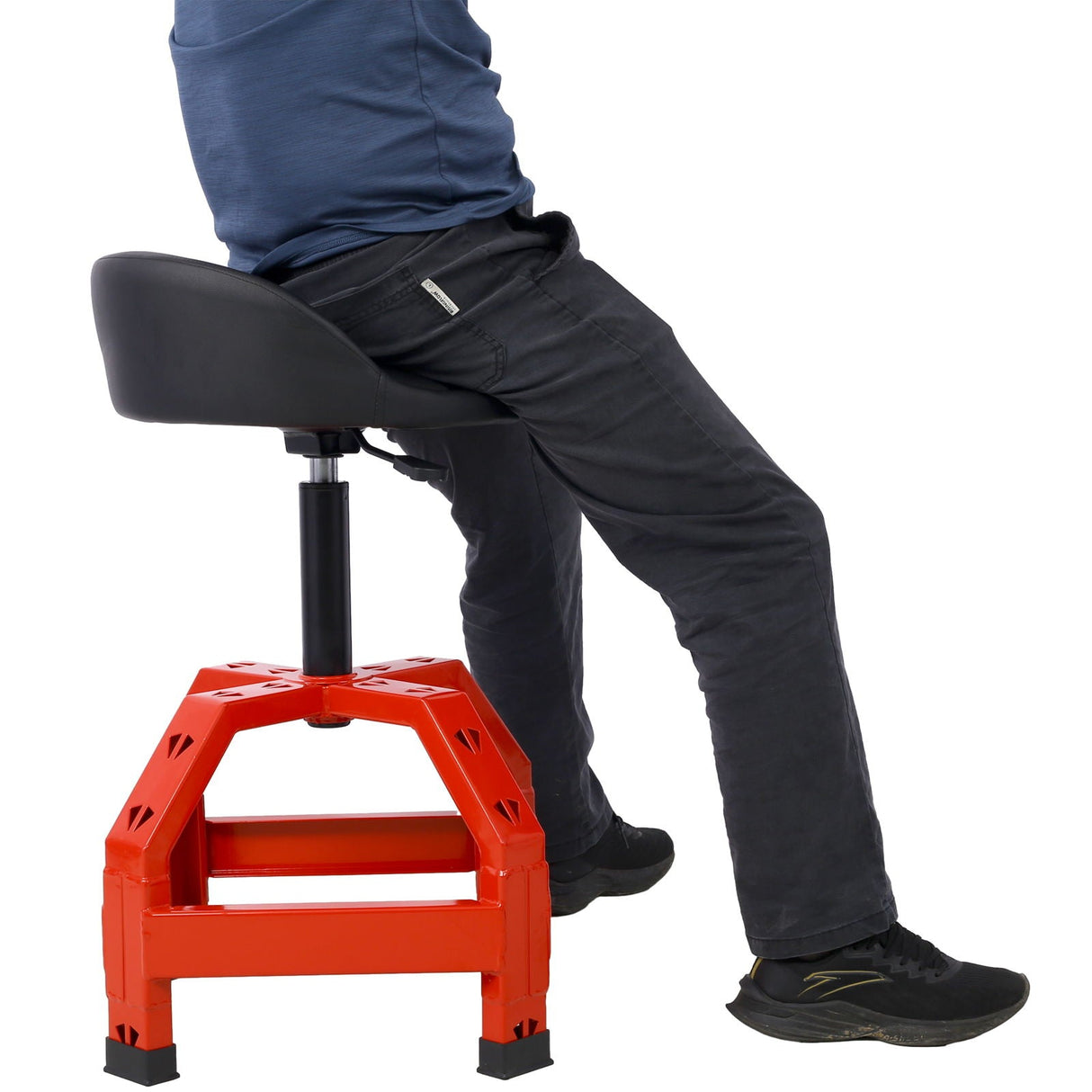 Pneumatic 360 Degree Swivel Stool, Mechanics Rolling Creeper Seat, Heavy Duty Mechanics Stool by Couch.com
