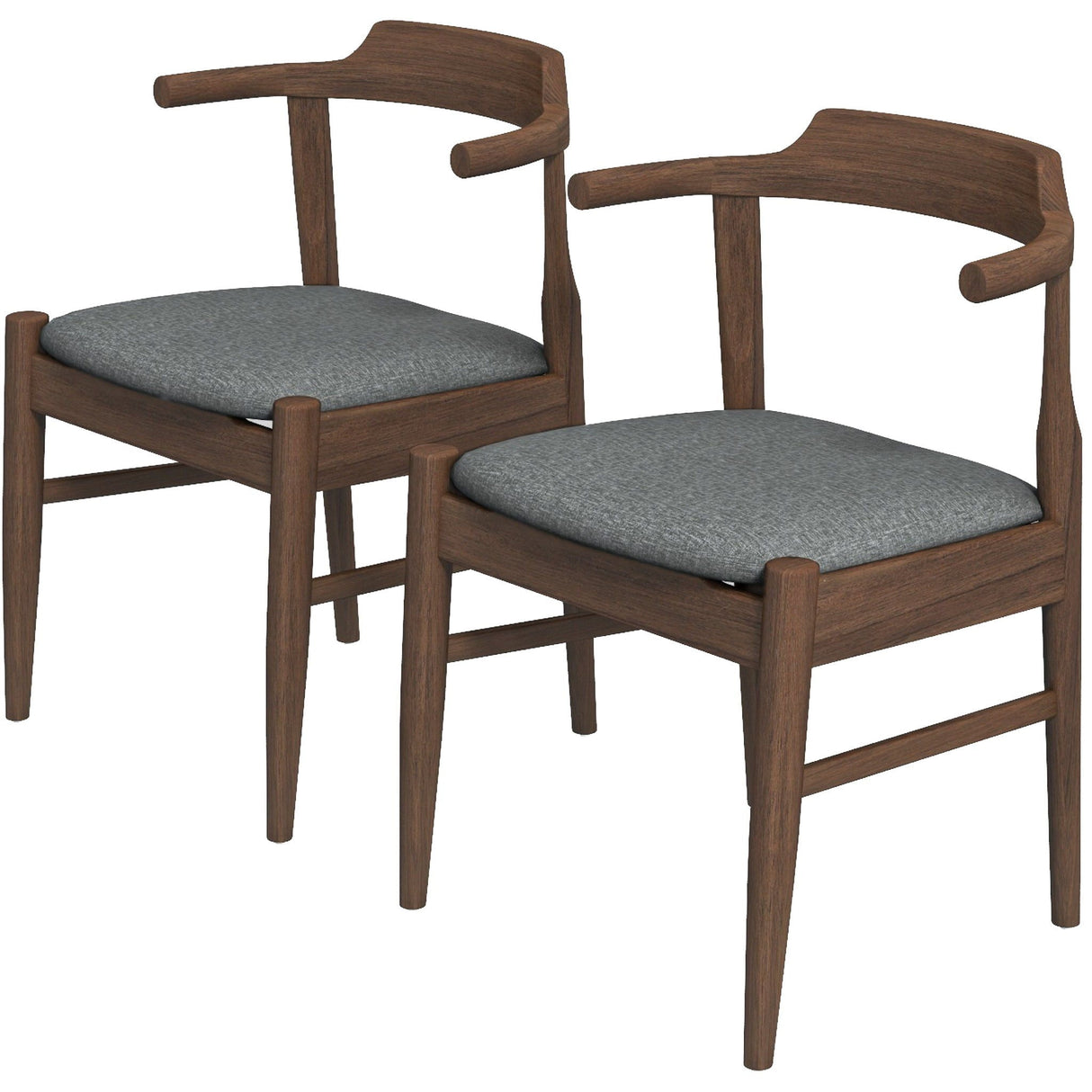 Dakota - Mid-Century Modern Velvet Dining Chair (Set of 2) by Couch.com
