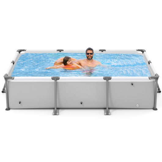 690/978/1158/1617 Gal Outdoor Family Swimming Pool with Metal Frame-10 ft