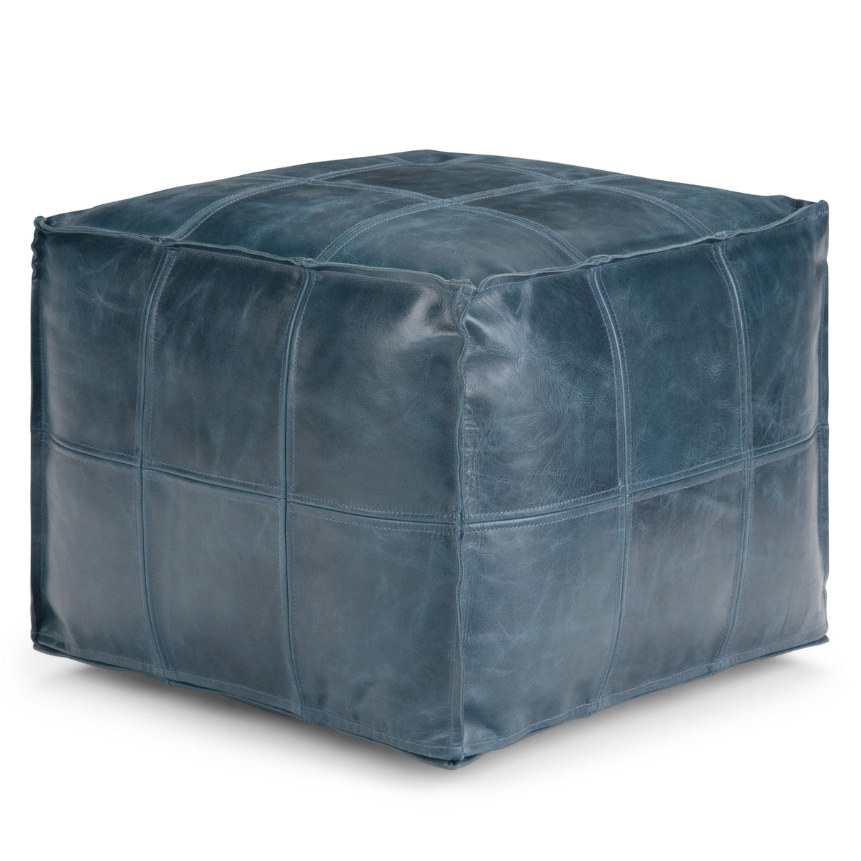 Manning - Square Pouf - Teal by Couch.com