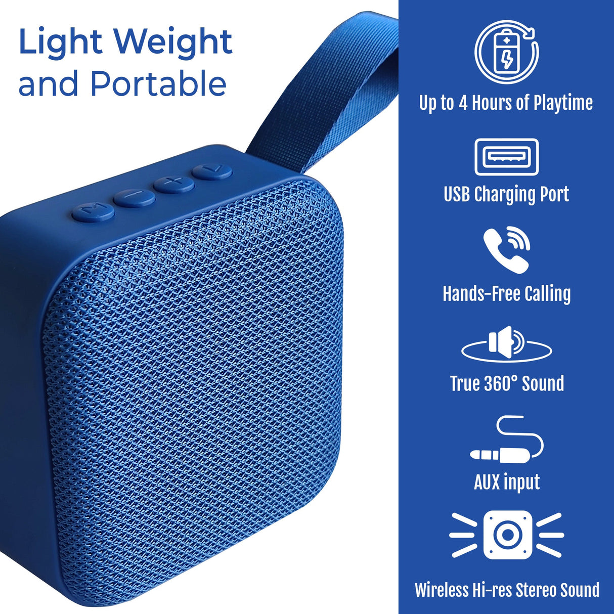 2-in-1 Wireless Charging Alarm Clock and Hi-Res Portable Speaker