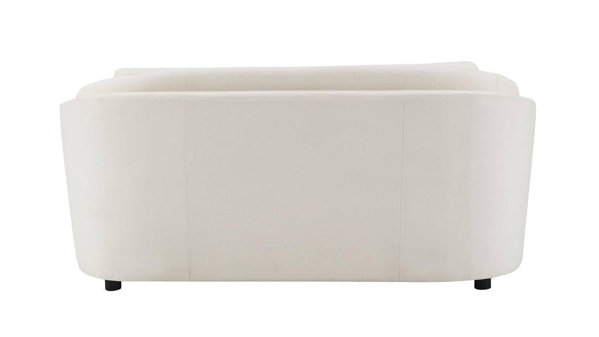 Mariko - Linen Loveseat With 2 Toss Pillows - Beige by Couch.com