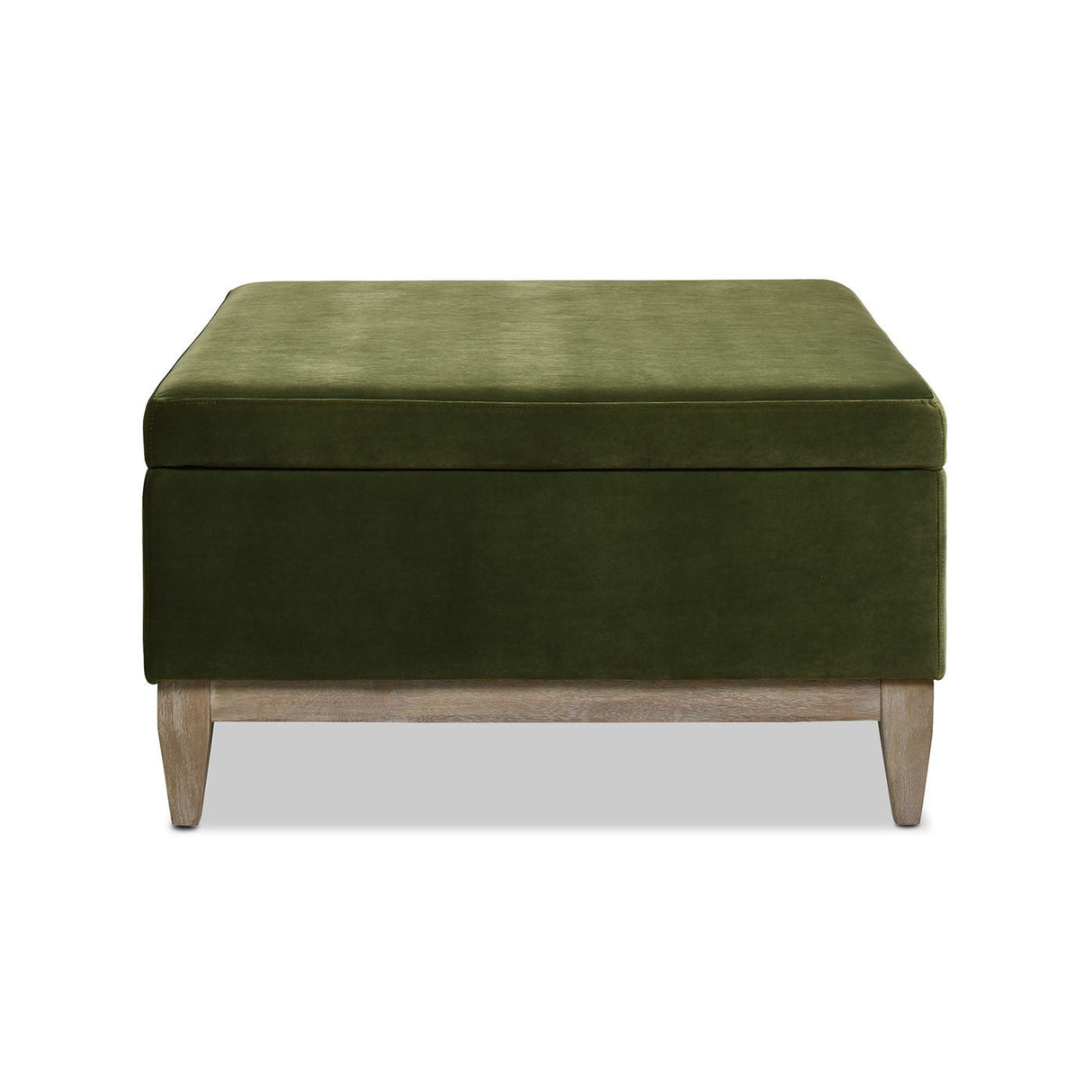 Couch.com Knox Square Storage Cocktail Ottoman Olive Green, with Storage, Durable Design, Fabric Construction, Dark Green Finish by Couch.com