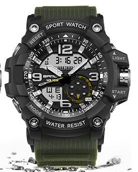 NEW Sport Analog-Digital Watch For Men and Woman Waterresistant 50M Professional Waterproof Quartz Large Dial Military Wristwatches With Night Mode