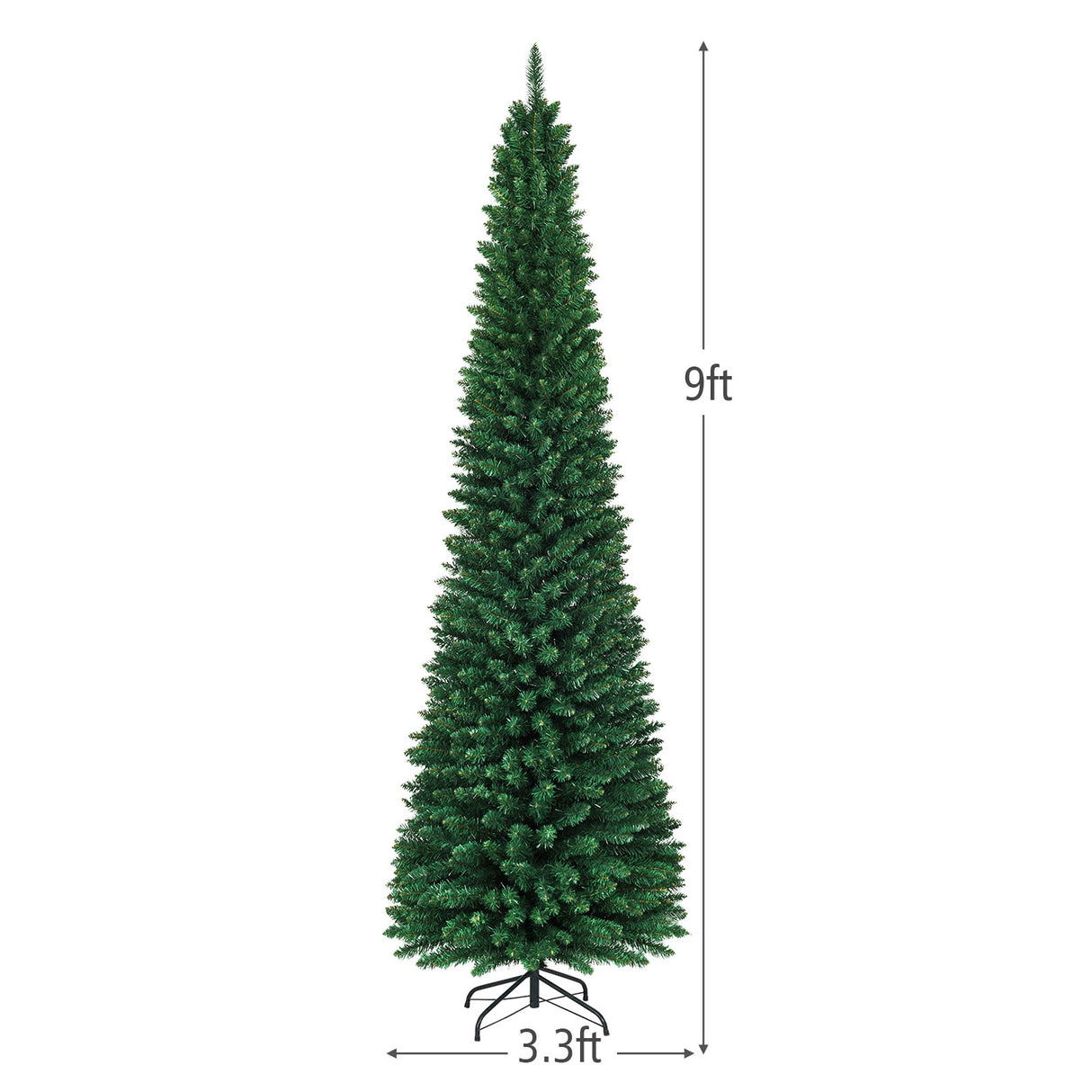PVC Artificial Slim Pencil Christmas Tree-5 Feet
