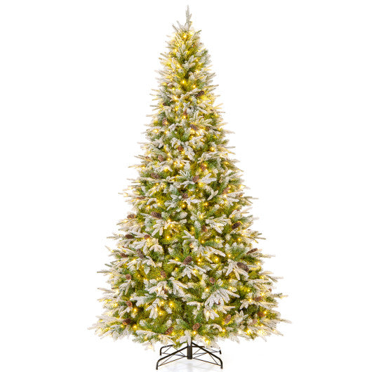 6/7.5/9 FT Pre-Lit Artificial Christmas Tree with 765/1135/1871 Tips and 280/470/690 Warm-White LED Lights-L