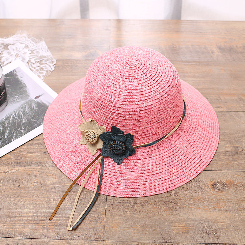 Girls Hats Children Raw Edge Straw Hat For Girls Kids Sun Cap Girls Hat Baby Beach Caps In leegant Modern Design