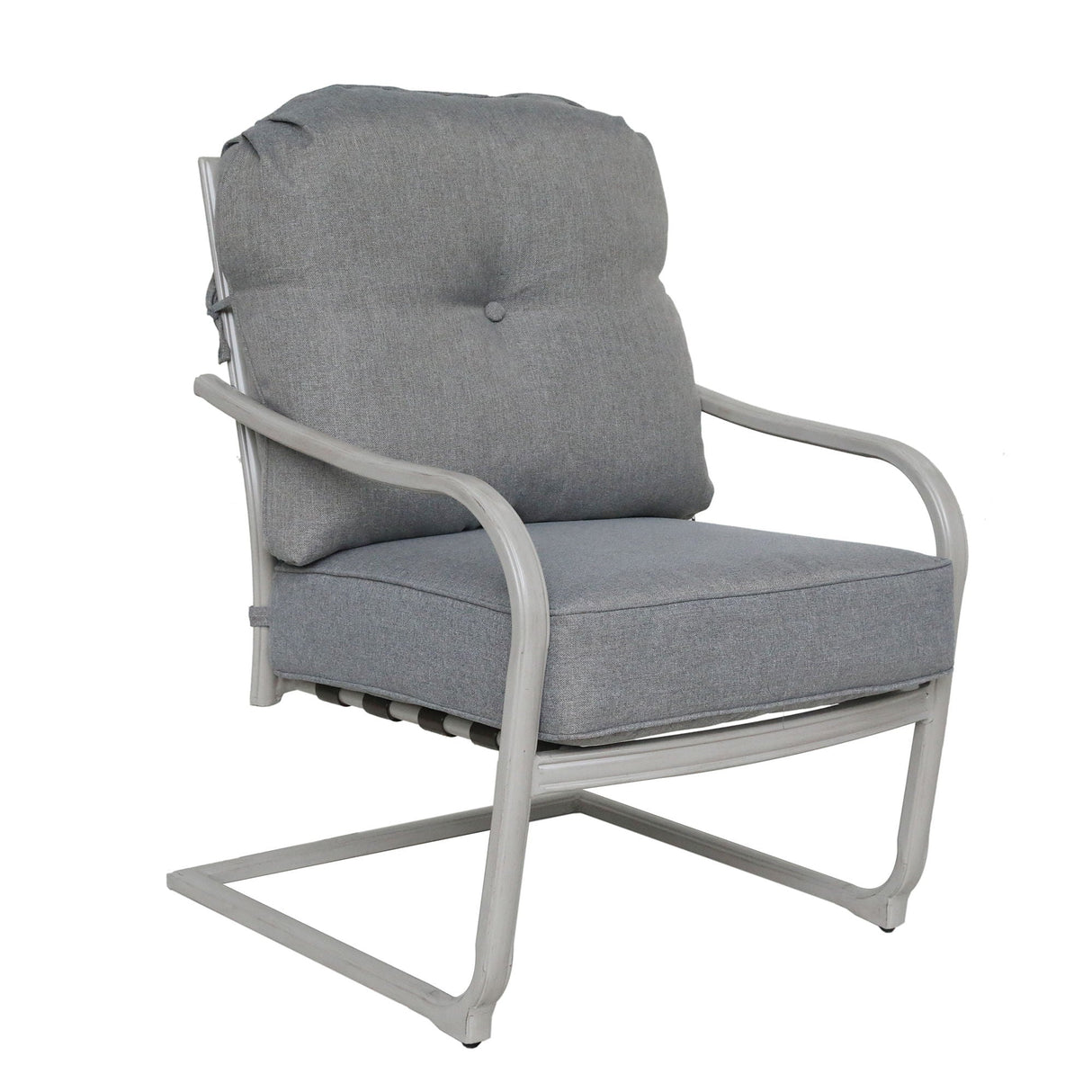 Outdoor Aluminum C Spring Chair (Set of 2) - Basalt by Couch.com