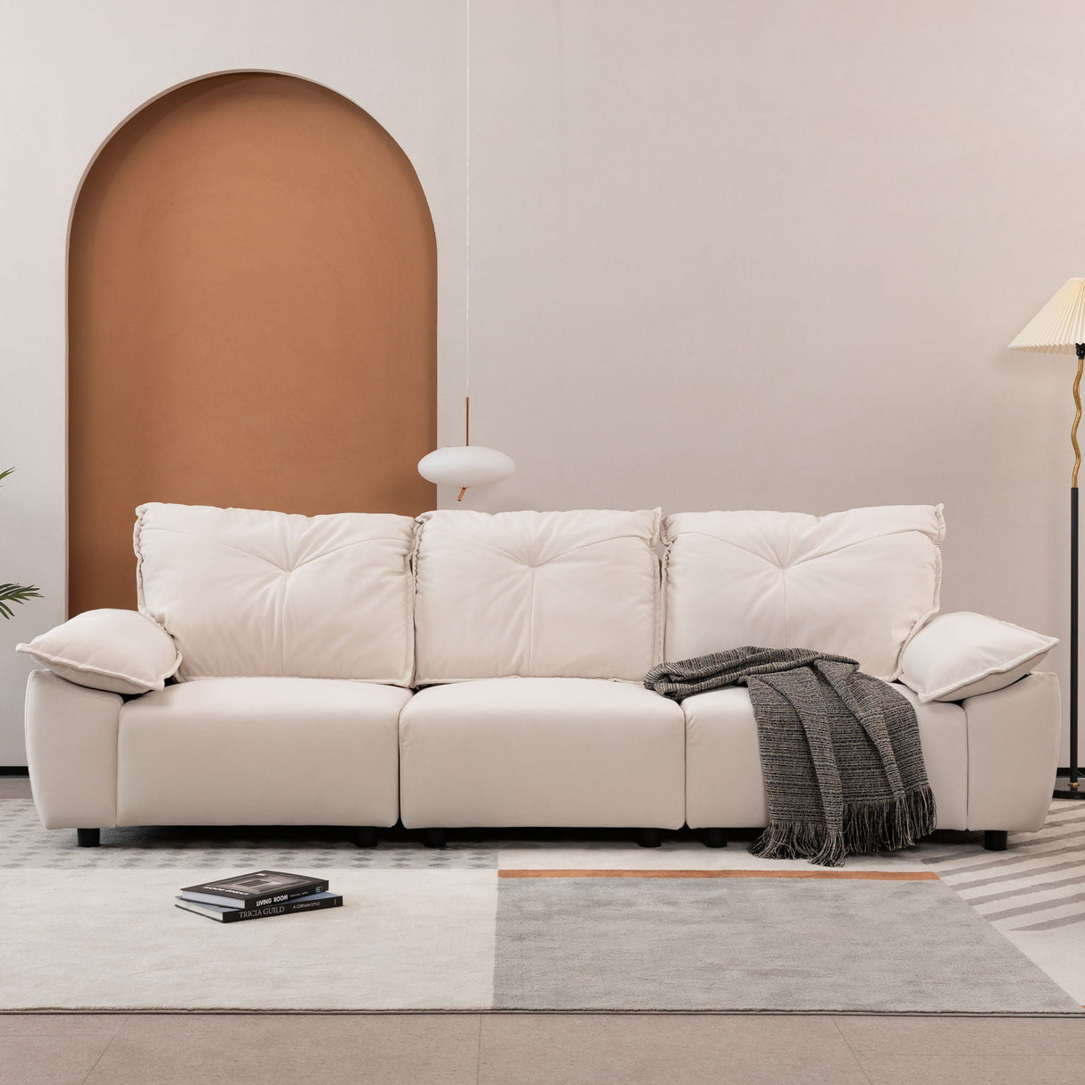 Modern Sofa With Removable Pillowcase And Backrest by Couch.com