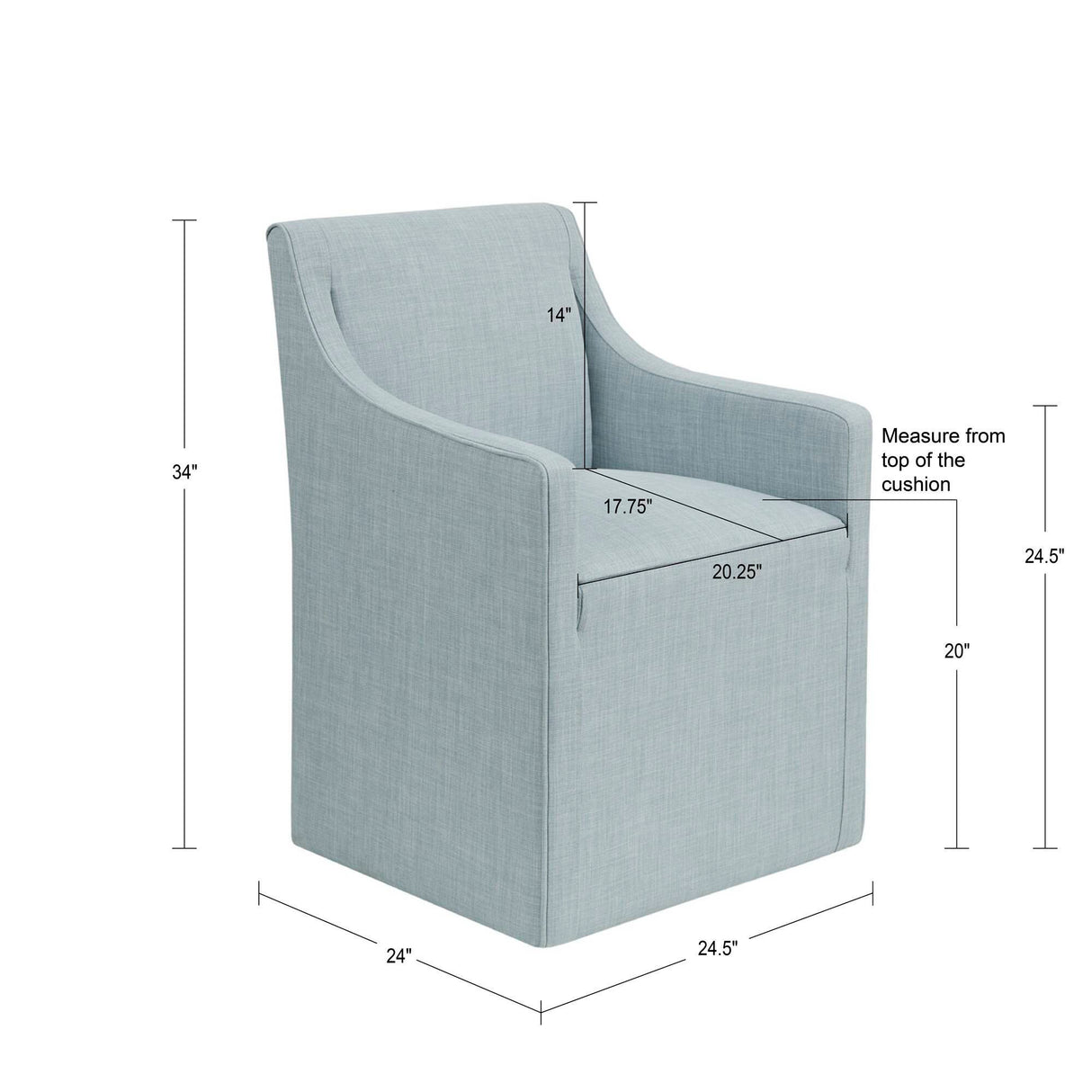 Traditional Upholstered Skirted Dining Arm Chair by Couch.com