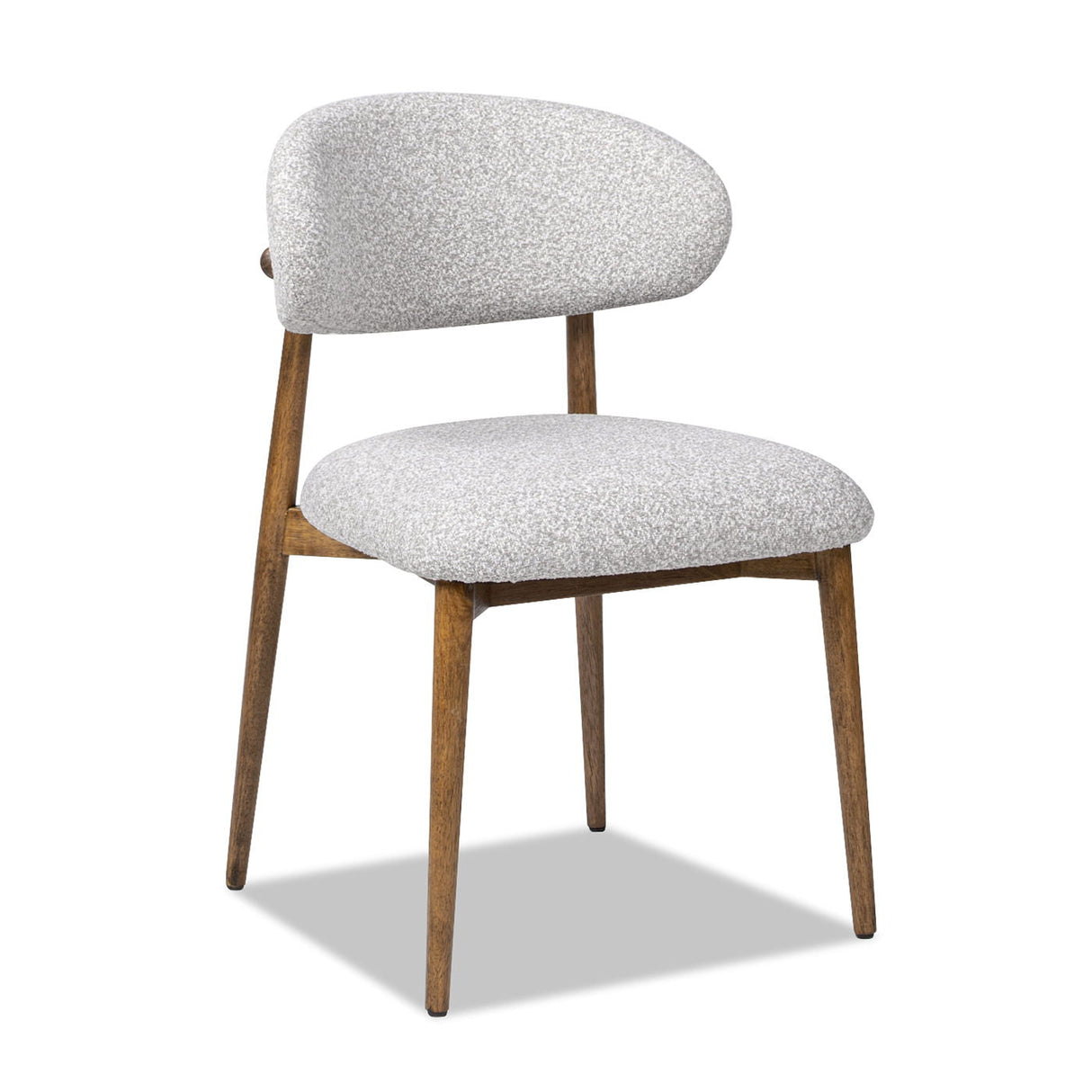 Locke - Modern Upholstered Dining Chair With Frame - Salt / Pepper by Couch.com