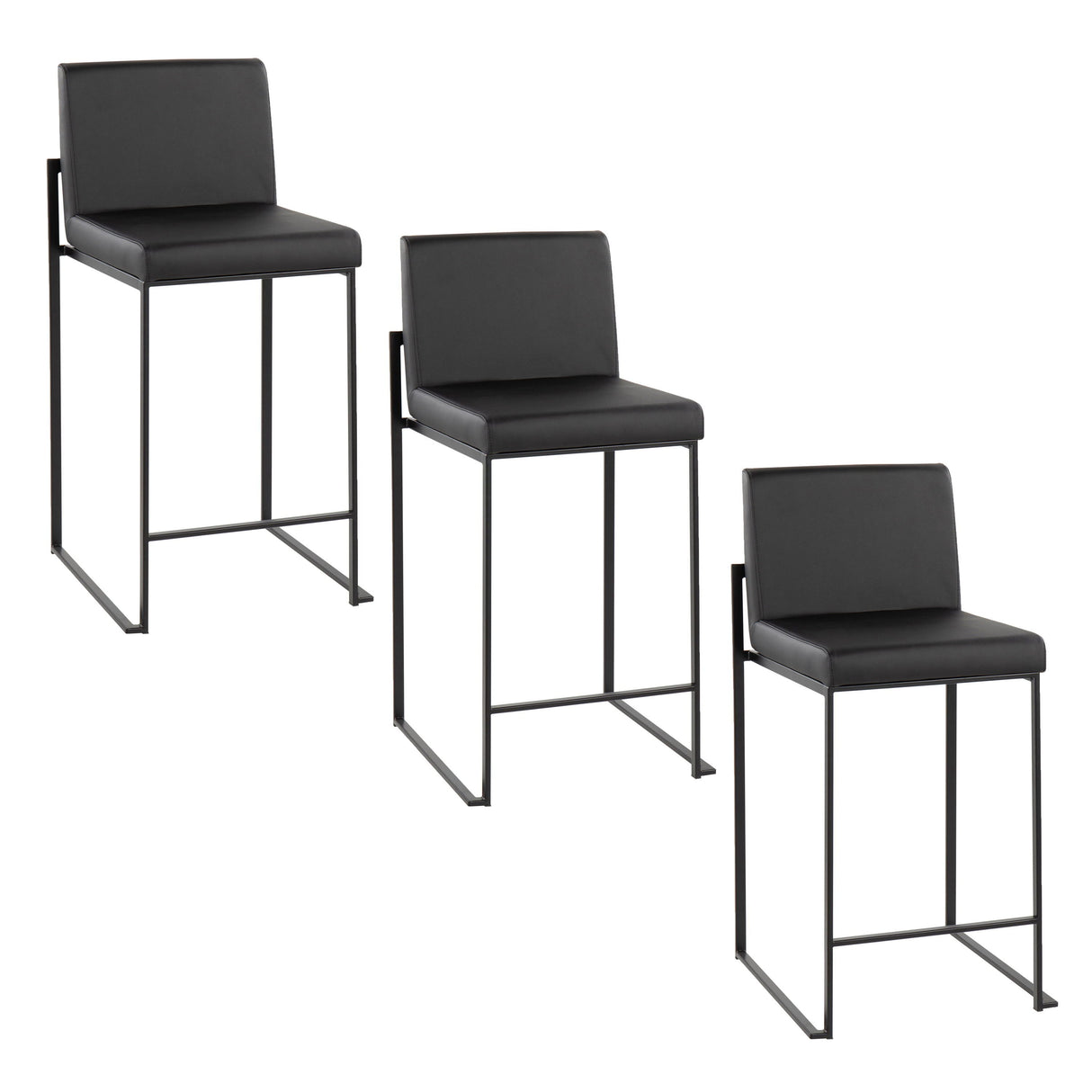 Fuji - Contemporary Modern Elegance, High Back Counter Stool by Couch.com