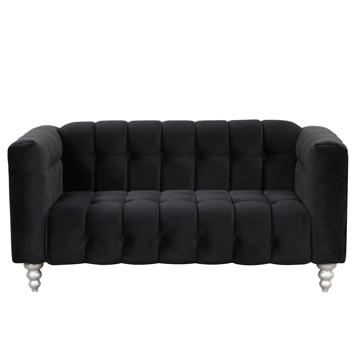 Modern Sofa Dutch Fluff Upholstered Sofa With Wood Legs, Buttoned Tufted Backrest by Couch.com