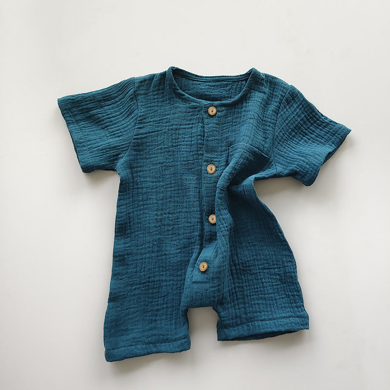 Fashion Casual Infant Summer Short-sleeved Rompers