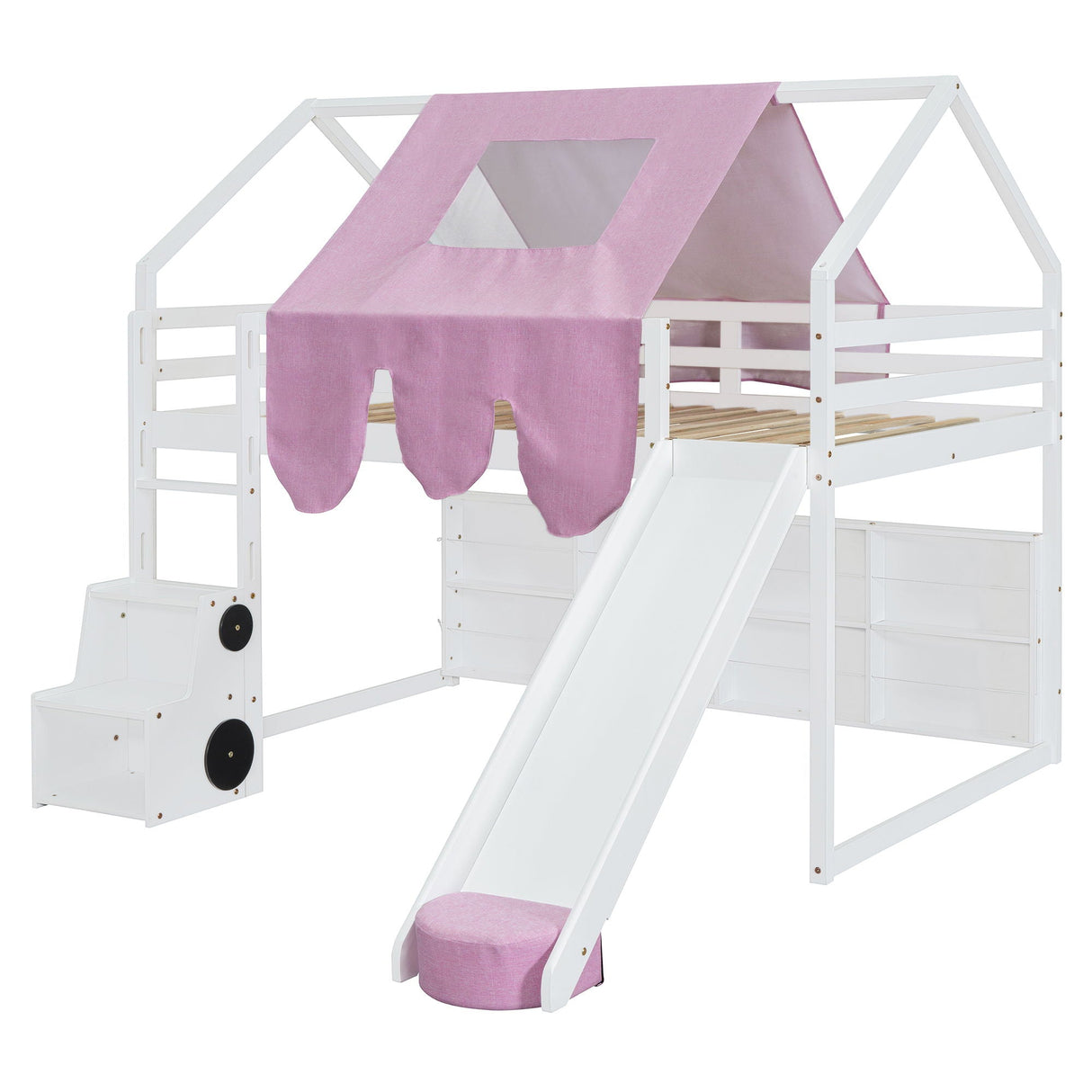 Loft Bed With House Shaped Frame And Tent by Couch.com