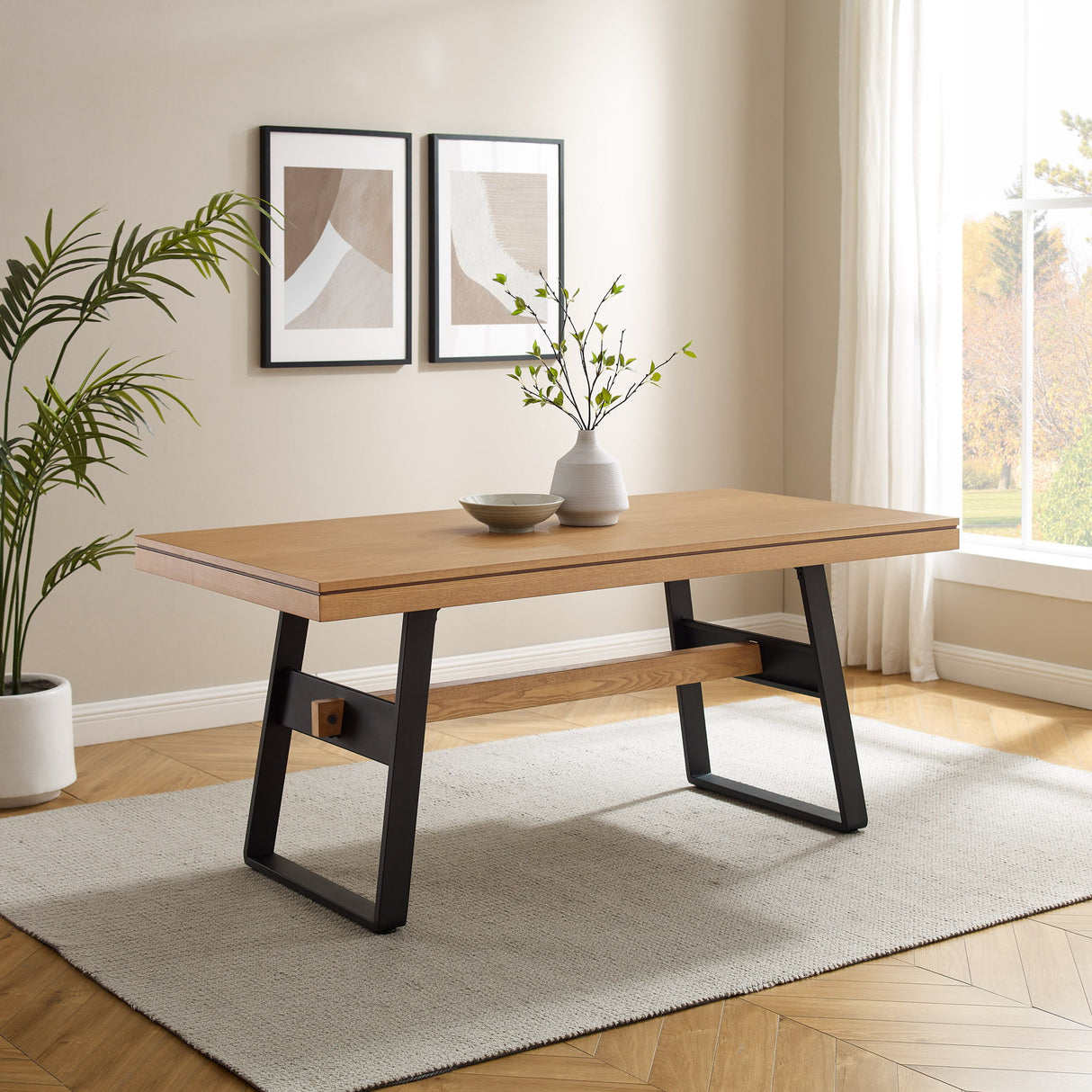 Modern Industrial Large Dining Table by Couch.com