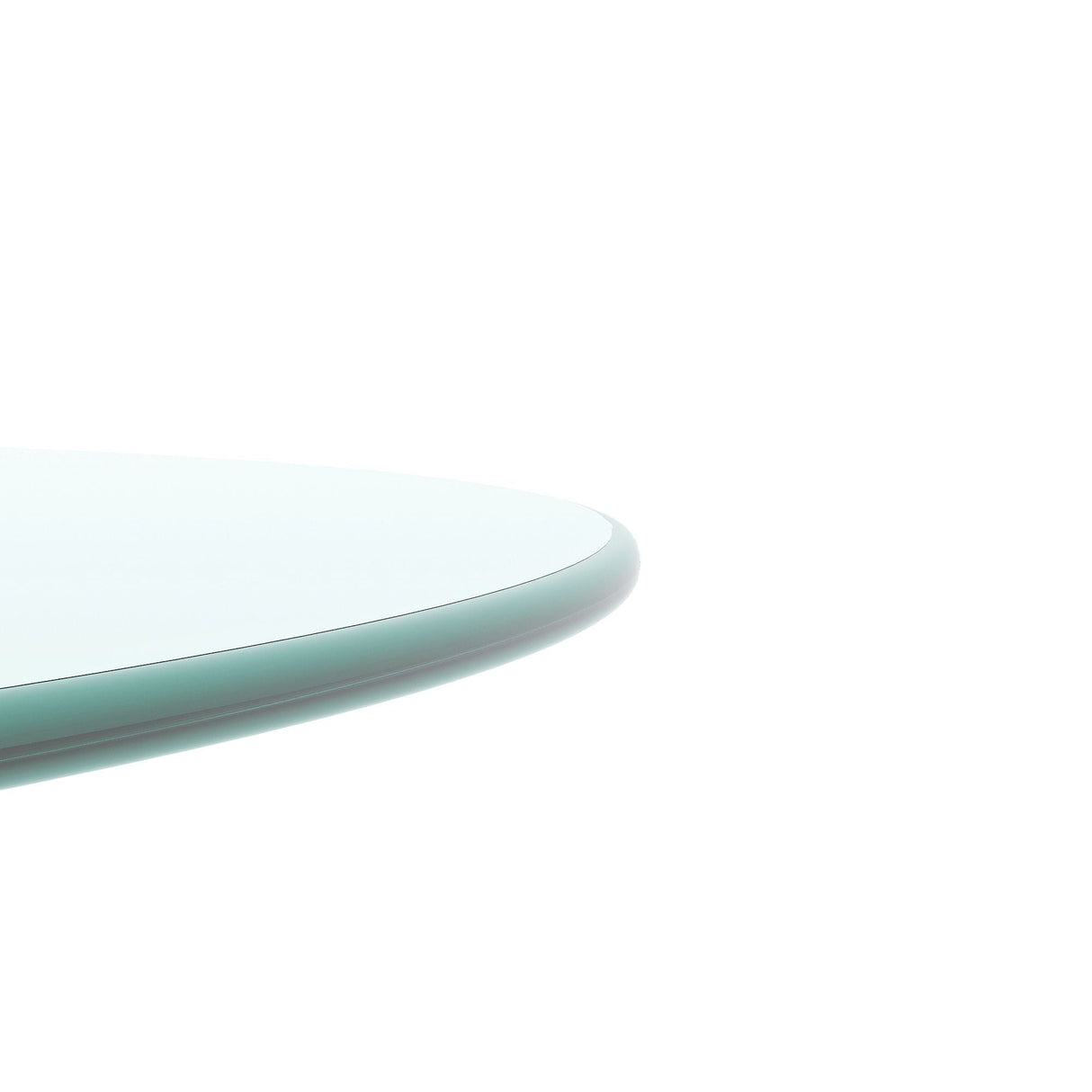 20" Round Tempered Glass Table Top Clear Glass 1 / 4" Thick Round Polished Edge - Transparent by Couch.com