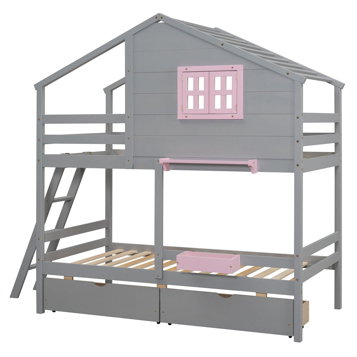 Bunk Bed With Playhouse Roof And Window by Couch.com