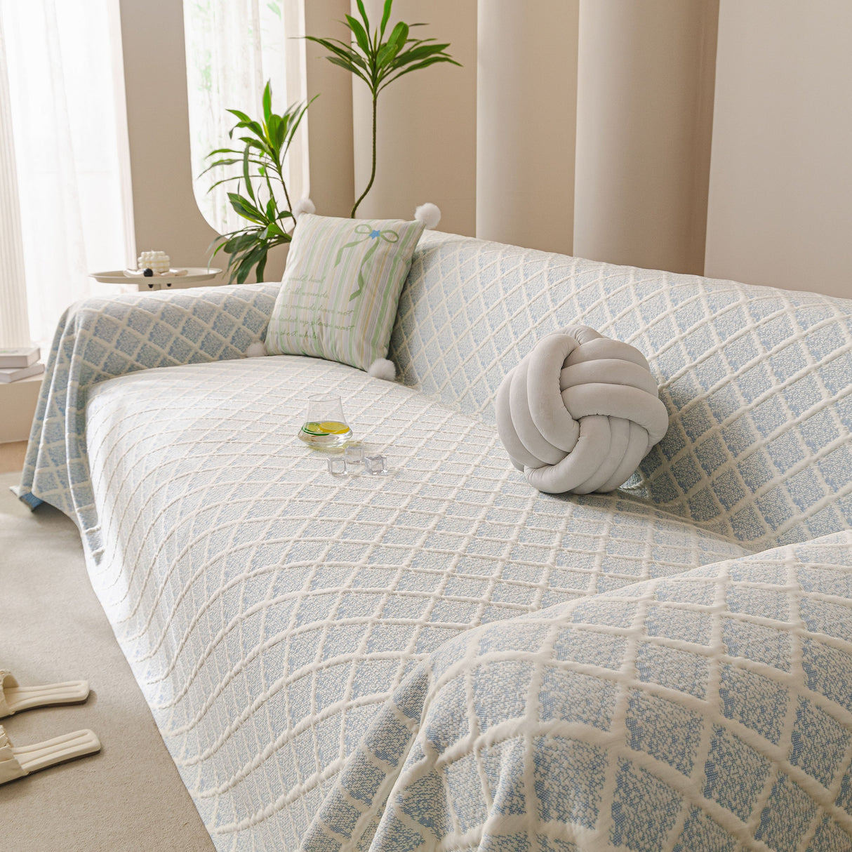 Cooling Couch Cover Throw, Washable Breathable Summer Bed Cover Sofa Protector Covers