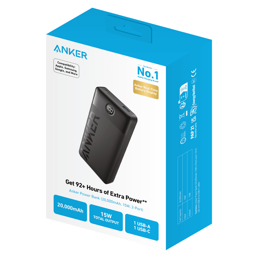 Anker PowerCore 326 2 Port Power Bank 20W 20,000 mAh by Anker