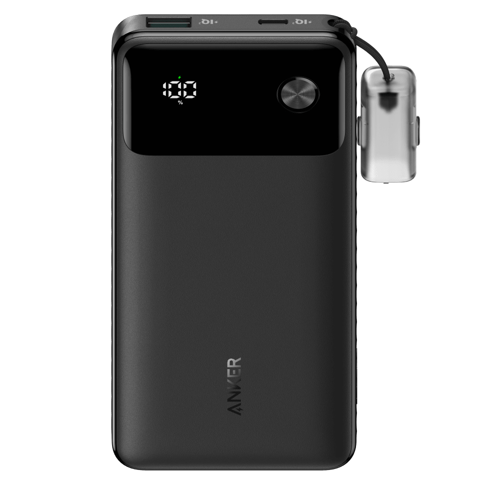 Anker Power Bank 10,000 mAH 22.5W with USB C to USB C Cable Black by Anker