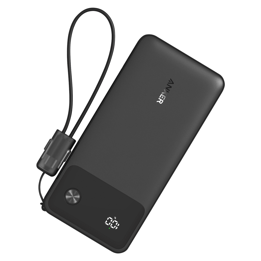Anker Power Bank 10,000 mAH 22.5W with USB C to USB C Cable Black by Anker