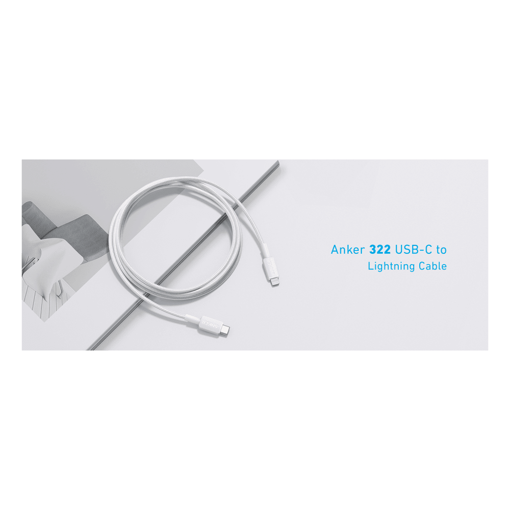 Anker Braided USB C to Apple Lightning Cable 6ft by Anker
