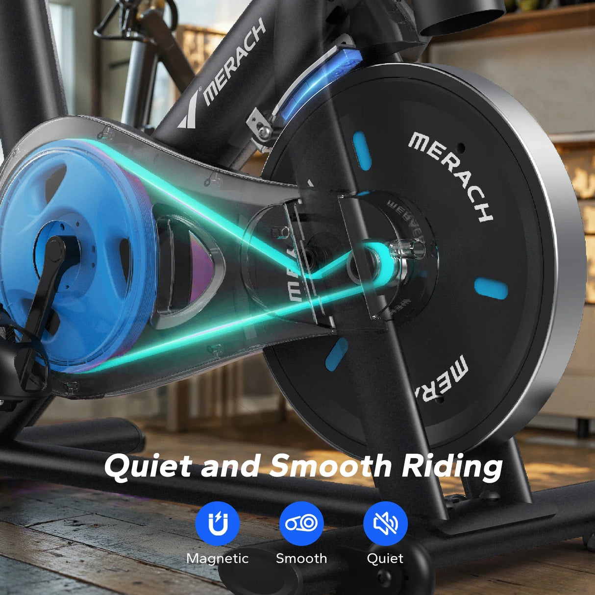 MERACH Stationary Exercise Bike: Smart App & Low Noise Design