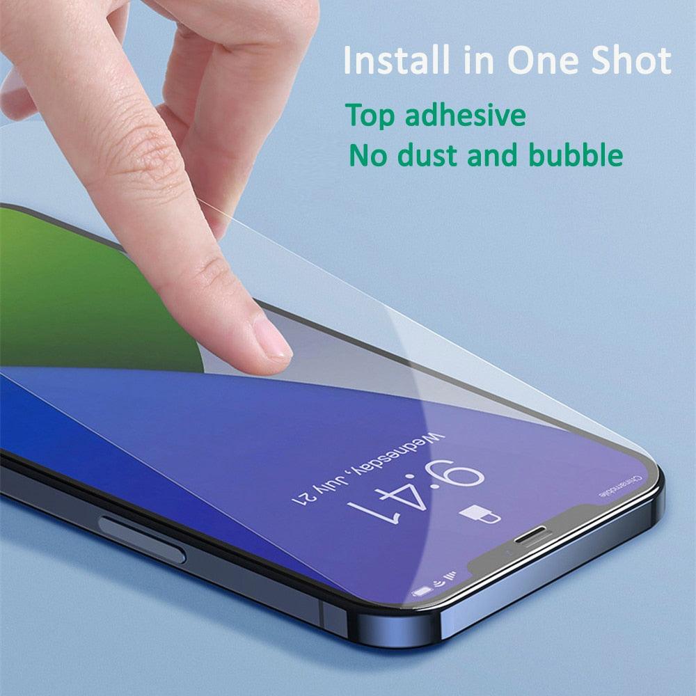 4pcs Tempered Glass for iPhone 14 13 12 11 Pro Max Mini Screen Protector for iPhone 14 Plus XS XR X 8 7 6S 5 5S SE HD Film Glass full screen Protector HD For Iphone