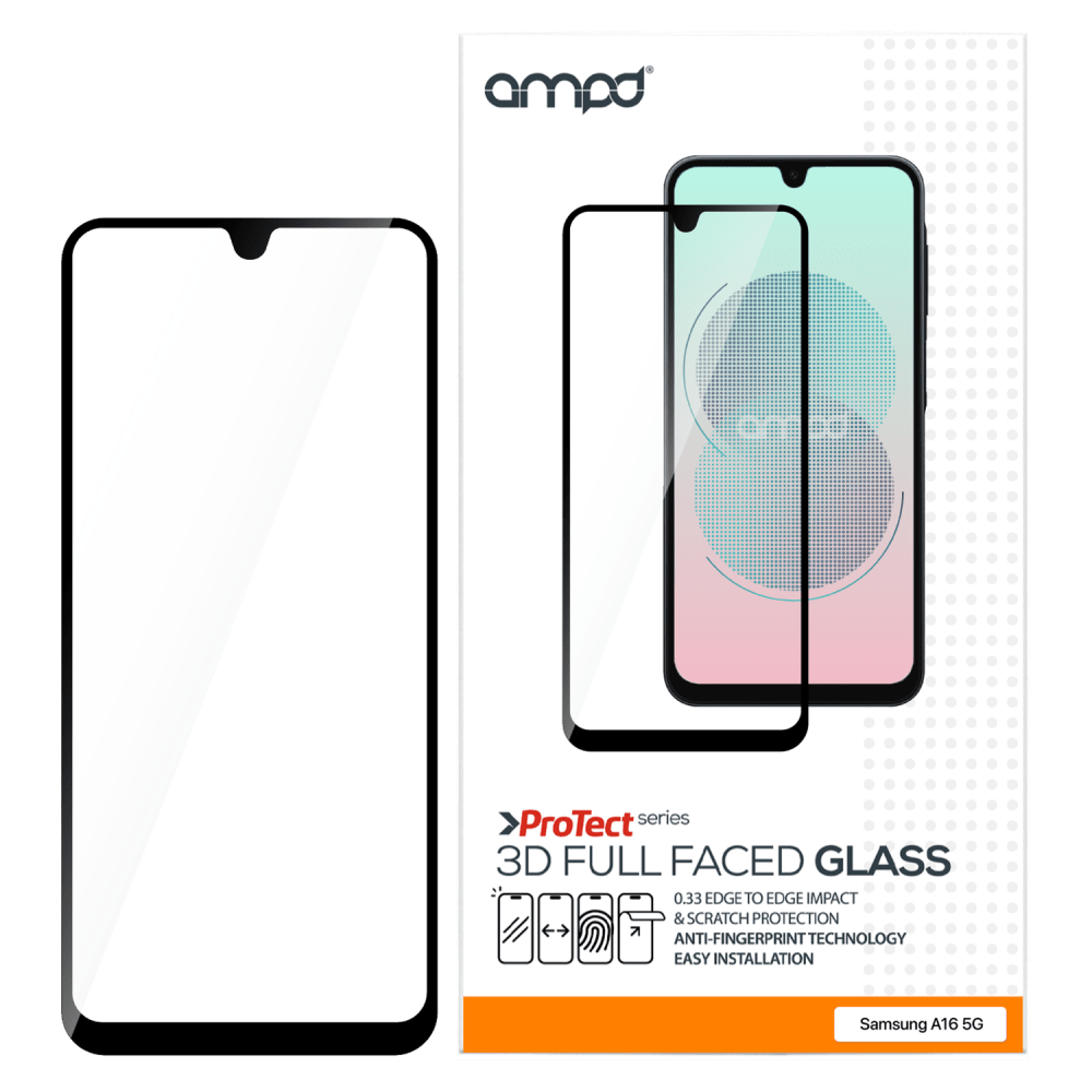 AMPD 3D Full Faced Impact Flex Glass Screen Protector for Samsung Galaxy A16 5G by AMPD