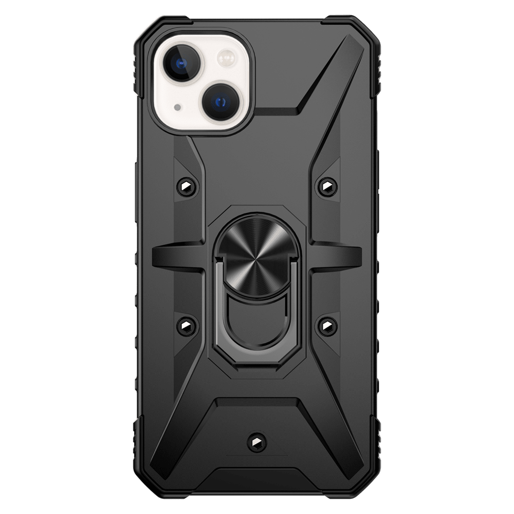 AMPD Dual Layer Robot Combo Drop Protection Case with Ring for Apple iPhone 13 by AMPD