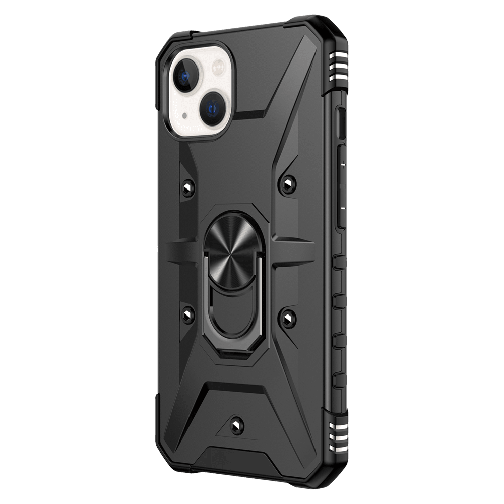 AMPD Dual Layer Robot Combo Drop Protection Case with Ring for Apple iPhone 13 by AMPD