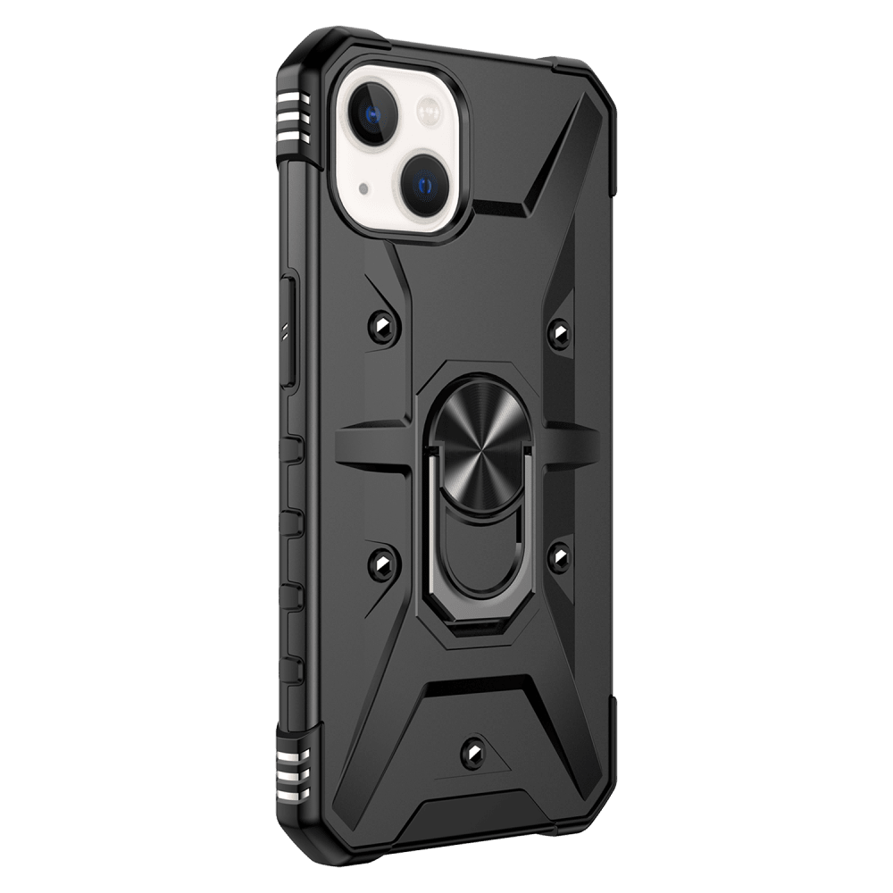 AMPD Dual Layer Robot Combo Drop Protection Case with Ring for Apple iPhone 13 by AMPD