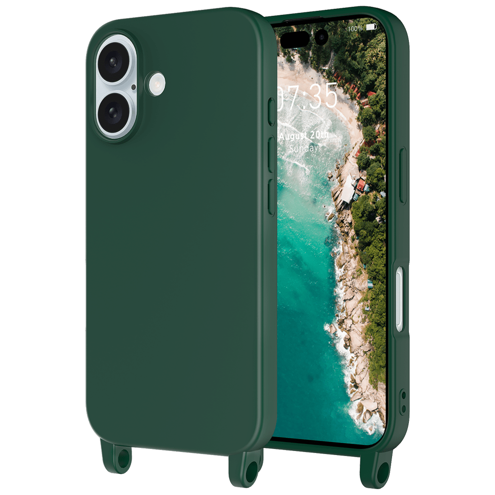 AMPD Real Feel TPU Crossbody Strap Case for Apple iPhone 16 by AMPD