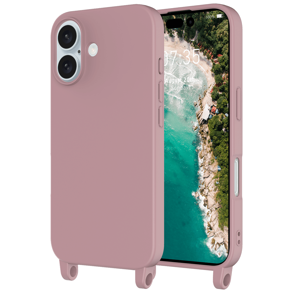 AMPD Real Feel TPU Crossbody Strap Case for Apple iPhone 16 by AMPD