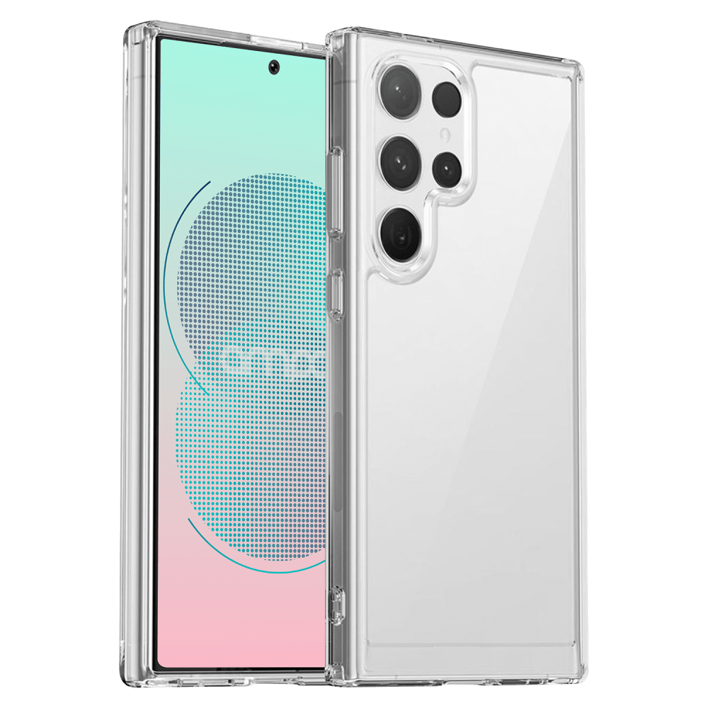 AMPD TPU / Acrylic Crystal Clear Case with Mag Ring for Samsung Galaxy S 2025 Large by AMPD